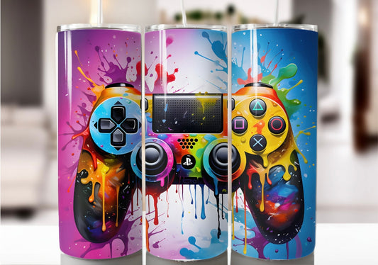 Colored game controller tumbler