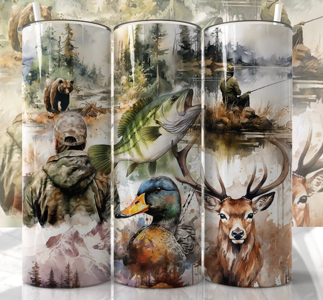 Hunting fishing tumbler