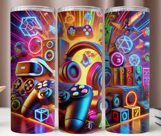 Bright color gamer tumbler