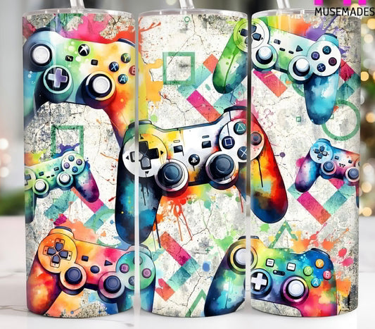 Color game controller tumbler