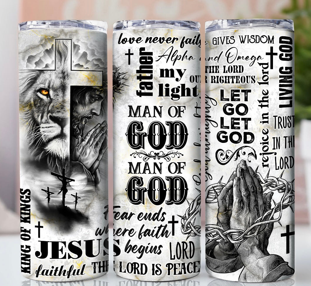 Man of god tumbler