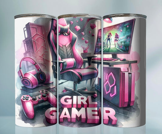 Gamer girl tumbler