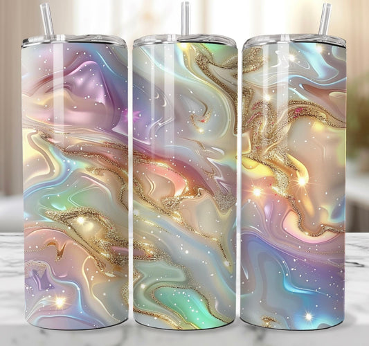 Colorful with gold tumbler